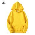 thumbnail image 1 of ziyahi Chandail à Capuchon en Coton Unisexe, Chandail à Capuchon Absorbant la Sueur et Chaud, Jaune, 3TG, 1 of 9