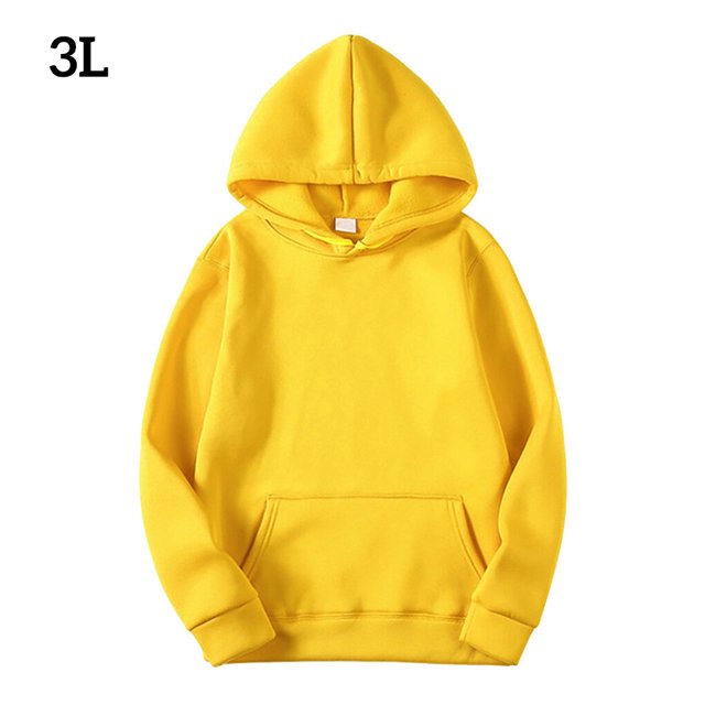 ziyahi Chandail à Capuchon en Coton Unisexe, Chandail à Capuchon Absorbant la Sueur et Chaud, Jaune, 3TG