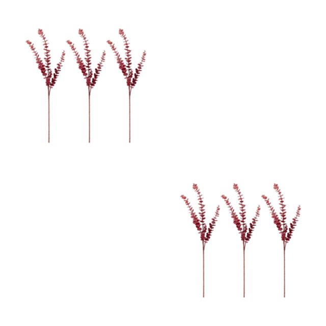 Transemion 3pcs Beautiful Artificial Flower Arrangements Realistic Appearance Wide Artificial Flowers For Decoration Wedding Decor red 2Set