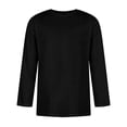 thumbnail image 2 of Hiiyo T-Shirt pour Homme Grande Taille Confortable Uni à Manches 3/4, Noir, 2 of 6