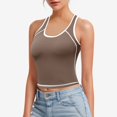 thumbnail image 2 of Débardeur Court Sans Manches à Col Montant pour Femme, Ajusté, Style Sport, Cloud Pro, Bonnets Fixes, Col Rond, Effet Éclat, Non pour la Course, 2 of 6
