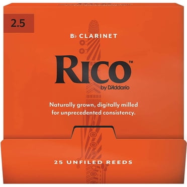 Rico Anches de Clarinette en Sib - No 2,5, Boîte de 25, Scellées Individuellement