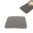 thumbnail image 3 of Cat Litter Mat, Double Layer EVA Litter Trapping Mat, Waterproof Urine Proof Trapper Mat for Litter Boxes, Easy Clean, Scatter Control, Catcher Litter Tray Box Rug Carpet, Washable, 3 of 8