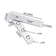 thumbnail image 2 of EGNMCR Tools&Home Improvement 360 Degree Stainless Steel Rotating Door Hinge hinge hinge, 2 of 9