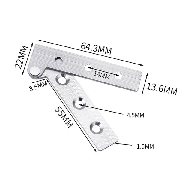Ohufall 360 Degree Stainless Steel Rotating Door Hinge Hardware Accessories