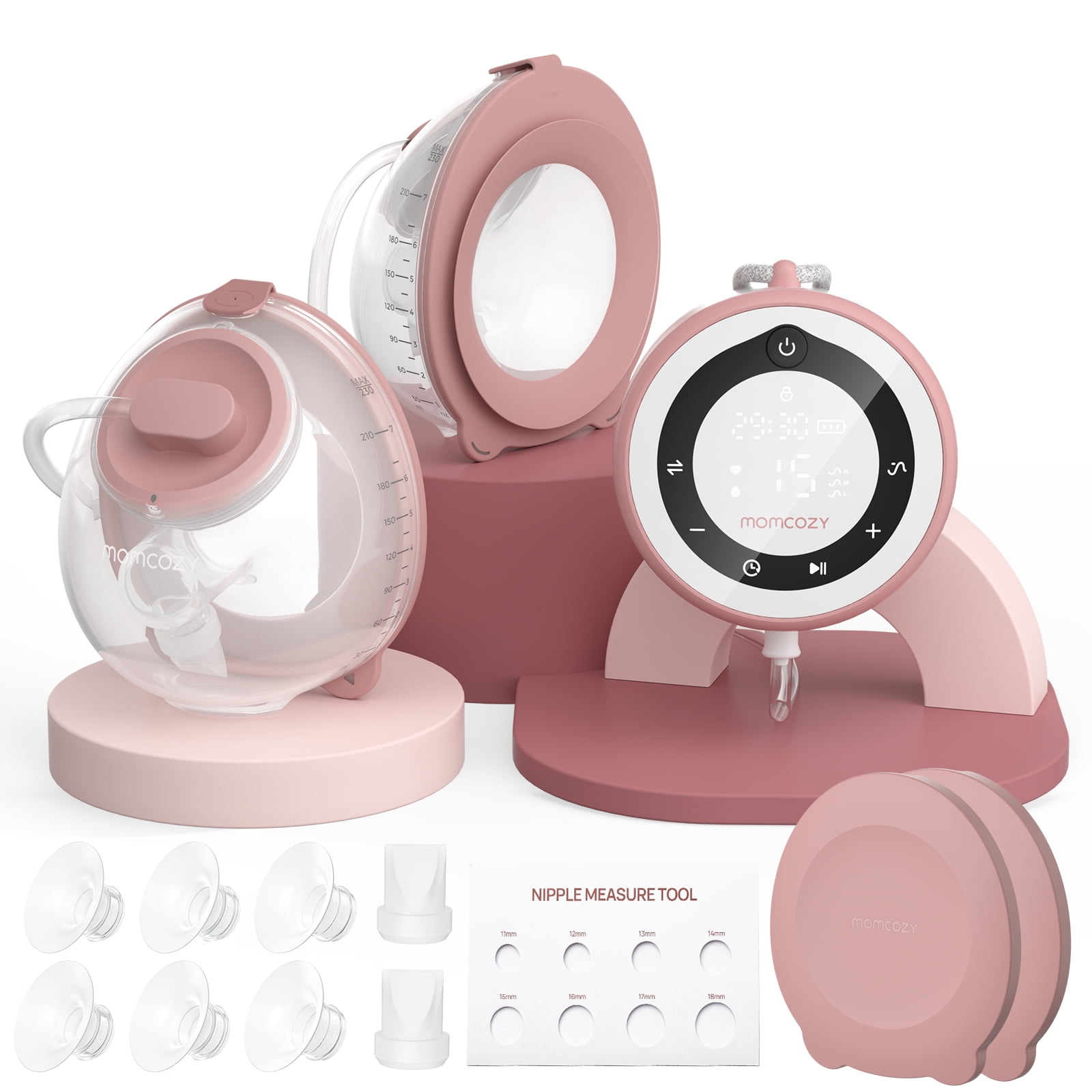 Momcozy Breast Pump V1 Pro Hospital-Grade, Hands-Free & Portable Wearable Pump, Upgraded Electric Pump Come with Leak-Proof