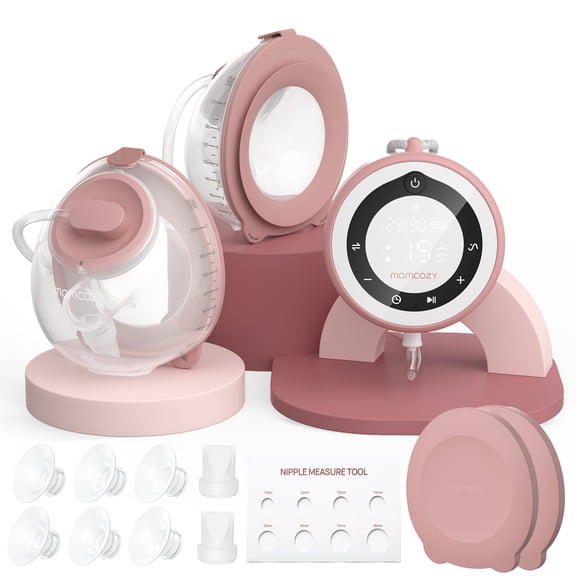 Momcozy Breast Pump V1 Pro Hospital-Grade, Hands-Free & Portable Wearable Pump, Upgraded Electric Pump Come with Leak-Proof
