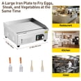 thumbnail image 3 of Ourlova 18-Inch Commercial Electric Countertop Grill Non-Stick Electric Grill Plate Temperature Control 122°F-572°F 1600W Electric Grill Pan, 3 of 4