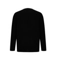 thumbnail image 4 of Penkiiy Chandail à Col Rond pour Homme Coupe Ajustée Léger à Manches Longues Tricoté Chandails 2TG Noir, 4 of 5