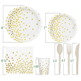 thumbnail image 2 of Go4Green Ensemble de Fête avec Assiettes en Papier Jetables, Gobelets, Serviettes, Nappe et Ensemble de Couverts Compostables pour 25 Personnes, 176 Pcs, 2 of 5