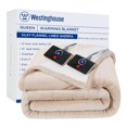 thumbnail image 1 of Westinghouse Heated Blanket Queen Size Soft Flannel to Sherpa Electric Blanket with 10 Heating Levels 12 Hours Auto Off Fast Heating Blanket Machine Washable 84x90 Inch Beige, 1 of 5
