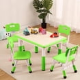 thumbnail image 1 of Kids Table and 4 Chair Set,Height Adjustable Toddler Arts & Crafts Table and Chair Set for Ages 2-10,Max 300lbs Kids Activity Art Table for Classroom Daycares,Home, 1 of 7
