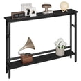 thumbnail image 1 of Narrow Console Table, 2-Tier Couch Table Behind Sofa, Small Entryway Table with Storage Display Shelves, for Hallway, Foyer, Living Room, Bedroom, 1 of 7