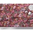 thumbnail image 2 of Soimoi Polyester Crepe Fabric & Orchids Floral Print Sewing Fabric Yard 52 Inch Wide, 2 of 3