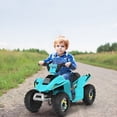 thumbnail image 3 of Costway 6V Kids Electric Quad ATV 4 Wheels Ride On Toy for Toddlers Forward&Reverse Blue, 3 of 9