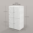 thumbnail image 3 of HOMCOM Portable Wardrobe Closet with 8 Cube Compartments Doors, 3 of 10