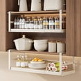 thumbnail image 4 of EGNMCR Pantry Organization Basket Bathroom Storage Basket Under Shelf Basket Cupboard Storage Baskets Under Cabinet Storage Adjustable Baskets For Kitchen And Bathroom Storage rack, 4 of 6