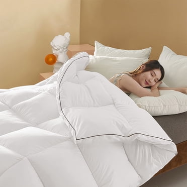 Couette Rafraîchissante, Couette Légère Grand Lit, Couettes de Literie en Alternative au Duvet Format Grand Lit, Insert Toutes Saisons Matelassé Réversible Couette de Lit Douce et Confortable Format Grand Lit Double Lavable à la Machine