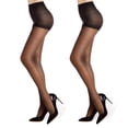 thumbnail image 1 of Collants de Classification de Produit - Titre de Produit Lot de 2 Collants Transparents Taille Haute pour Femmes 20D avec Soutien et Orteils Renforcés Collants 2 Pcs, 1 of 4