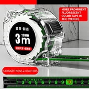 TopLLC Tape Measure High Precision Tape Measure Fluorescent Color Double Sided Ruler With Transparent Metal Scale Is Clear, Fall-Proof，Suitable For Many Occasion