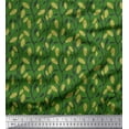 thumbnail image 2 of Soimoi Green Poly Georgette Fabric Leaves & Clover Floral Decor Fabric Printed Yard 52 Inch Wide, 2 of 5
