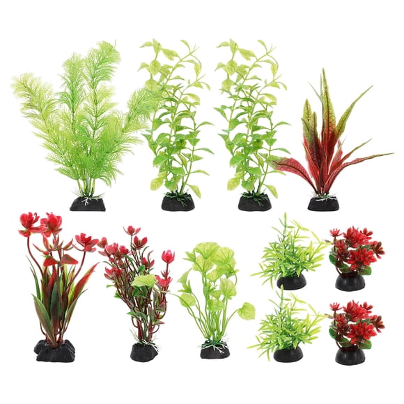 11Pcs Aquarium Plants Fish Tank Plants Realistic Fish Tank Decorations Plants Aquarium Decor