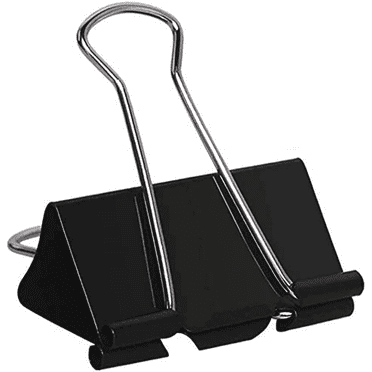 IEMIEBSHA Extra Large Binder Clips 2 Inch Jumbo Binder Clips 24 Pack Big Metal Paper Clamps Black (2 Inch)