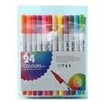 thumbnail image 2 of Double Line Pen Color Hand Account Pen Dream Metal Pen Hand-painted 24 Color Highlighter Marker Pen 2ml, 2 of 2