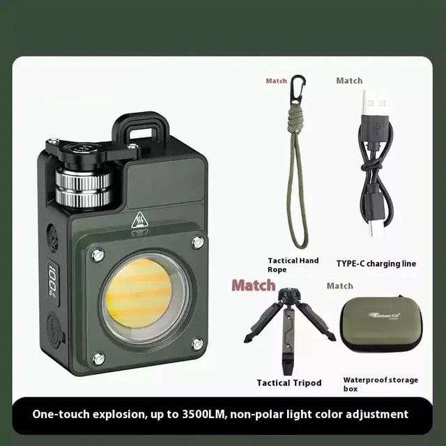 Ohufall Camping Essentials Portable LED Camping Lantern Flashlight Outdoor Campsite Lighting Emergency Gear
