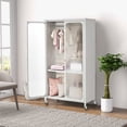 thumbnail image 4 of Costway Armoire de Rangement Armoire Mobile Garde-Robe avec Tringle et Tablette Ajustable, 4 of 10