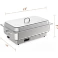 thumbnail image 2 of BeesClover Chafing Dishes 2 Pack Stainless Steel Commercial Catering 9QT Food Servers Warmers with Temperature Control Display for Buffet, Parties, Weddings, 2 of 7