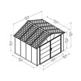 thumbnail image 3 of CANOPIA by PALRAM Yukon 11 ft. x 9 ft. Dark Grey Storage Shed / Garage, 3 of 8