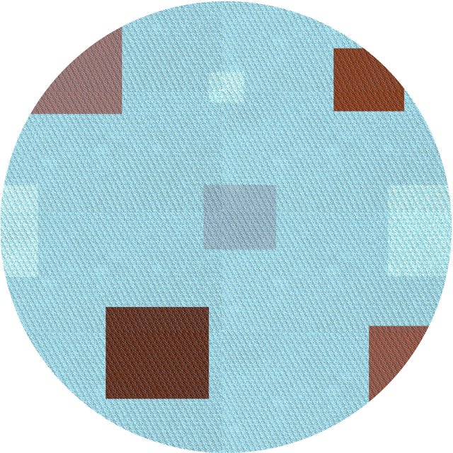 Ahgly Company Tapis Rond Lavable en Machine Intérieur Transitionnel Bleu, 4 Pieds Rond