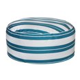 thumbnail image 1 of Boston Outdoor Cabana Stripe Inflatable Pouf Teal 22 X 22, 1 of 3