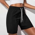 thumbnail image 3 of Plebaso Womens Casual Shorts Summer Drawstring Loose Shorts Solid Color Lightweight Walking Shorts for Women, 3 of 7