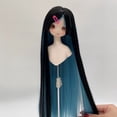 thumbnail image 4 of Dual Color Simulation Soft Doll Long Straight  With Bangs 1/4 Ball Joint, High Temperature Fiber, Fits Head Size 18.5-21cm For Fashionable And Lifelike Dolls, 4 of 8