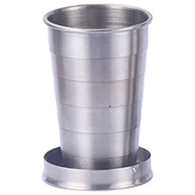 HOZADOIE The Cup Home Essentials Steel Travel Telescopic Collapsible Shot Glass Emergency Pocket Cup