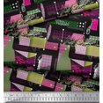 thumbnail image 3 of Soimoi Poly Georgette Fabric Patchwork Color Block Print Fabric by Yard 42 Inch Wide, 3 of 3