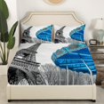 thumbnail image 3 of Erosebridal Cute Raccoon Full Sheet Sets for Kids, Sunflower Bedding Full Size, Rustic Animal Decor, 4pcs, 3 of 7
