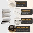 thumbnail image 3 of Vabches Shoe Storage Cabinet with 3 Flip Drawers & Metal Legs for Entryway, Narrow Shoe Rack Cabinet, White, 3 of 8