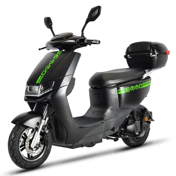 EMMO Zoomi Electric Scooter - Moped Style ebike - 72V QS Motor - 55km Range - Large Storage - Black