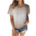 thumbnail image 2 of SMihono Hauts pour Femmes Été Décontracté Mode Féminine Impression Col Rond T-shirt Manches Courtes Ample Pull Blouse T-shirt Oversize pour Femmes 2023, 2 of 5