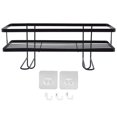 thumbnail image 2 of Floating Shelves Toilet Storage Shelf Space Saver Punch Free Bathroom Storage Organizer, 2 of 8