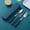 Blue, variant on Stainless Steel Portable Cutlery Set Chopsticks Spoon Fork Three Piece Gift For Office Work Travel Camping