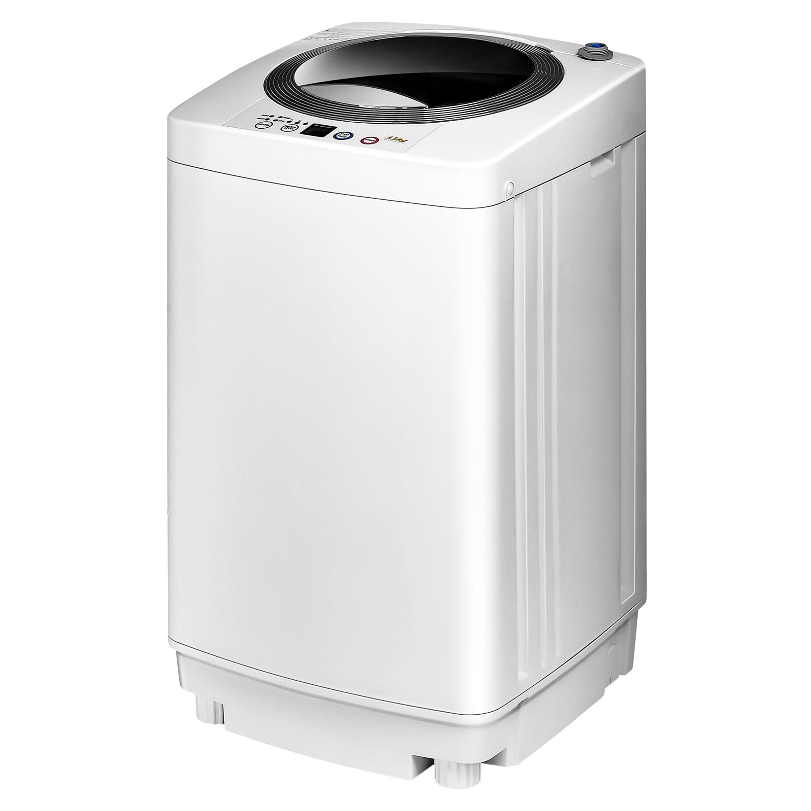 Giantex Machine à Laver Portable, Laveuse et Sèche-Linge 2-en-1 Entièrement Automatique, Capacité de 8 lbs avec 5 Programmes, 3 Niveaux d'Eau et Pompe de Drainage, Laveuse à Vêtements Compacte