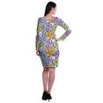 thumbnail image 3 of Moomaya Womens Full Sleeve Printed Midi Length Printed Bodycon Dress, 3 of 6