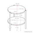 thumbnail image 2 of CorLiving Ayla Marbled Finish Engineered Wood Two Tiered Indoor End Table, 2 of 7