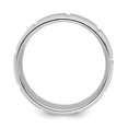 thumbnail image 2 of 925 Sterling Silver 8mm Brushed Fancy Size 11.5 Band Ring, 2 of 4