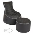 thumbnail image 2 of Sitting Point Swing Modo Tap Black Beanbag Chair, 2 of 5
