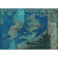 thumbnail image 1 of Ahgly Company Machine Washable Indoor Rectangle Transitional Deep-Sea Blue Area Rugs, 8' x 10', 1 of 7